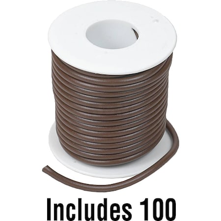 Aftermarket Primary Wire, SXL, 16 AWG, Brown, XLPE Jacket 600-16022-100-JN